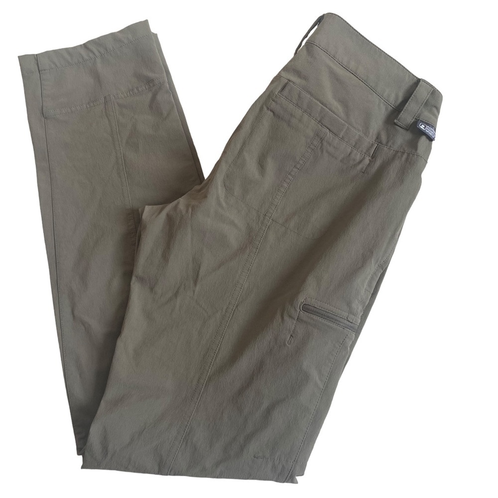 EMS eastern Mountain Sport army green khaki hiking pants w pockets size 4